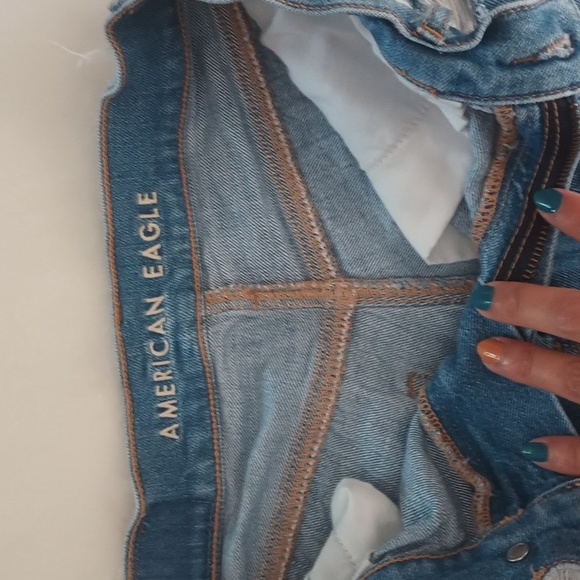 American eagle Blue Jean shorts size 0 - Picture 3 of 4